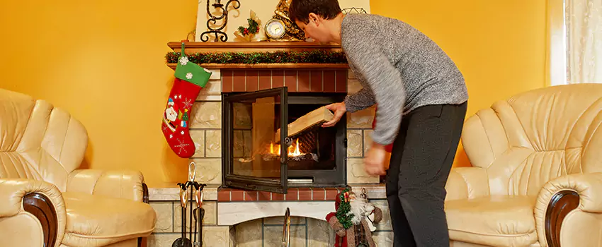Rusted Metal Fireplace Restoration in Lomita, California